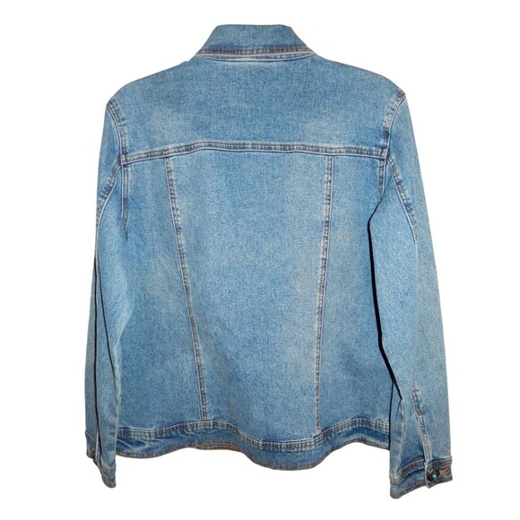 DG2 Diane Gilman Denim Jacket Women's Small Canchos Studs Rhinestones - Picture 5 of 6